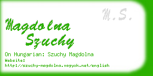 magdolna szuchy business card